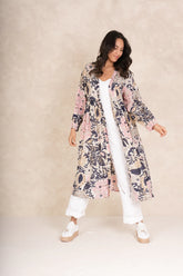 One Hundred Stars Block Taupe Duster Jacket